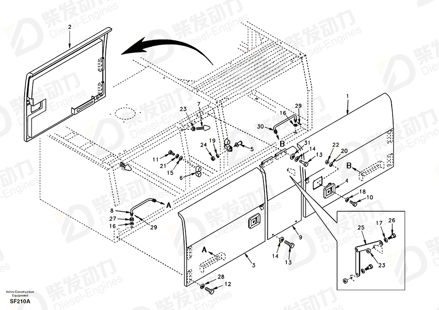 VOLVO Stay SA1162-03280 Drawing