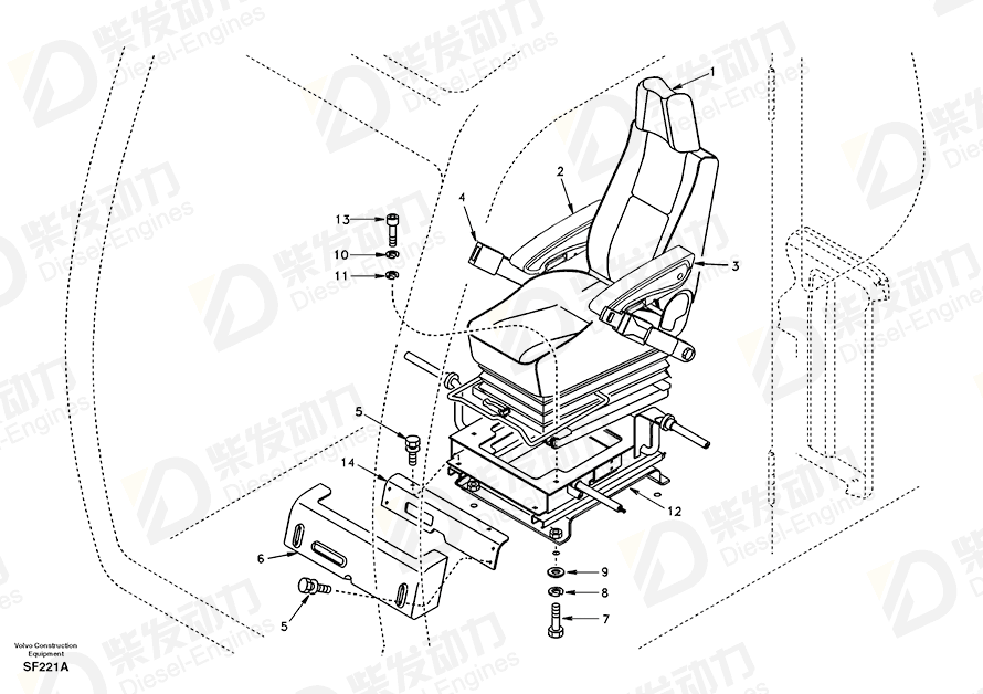 VOLVO Seat Belt 14509995 Drawing