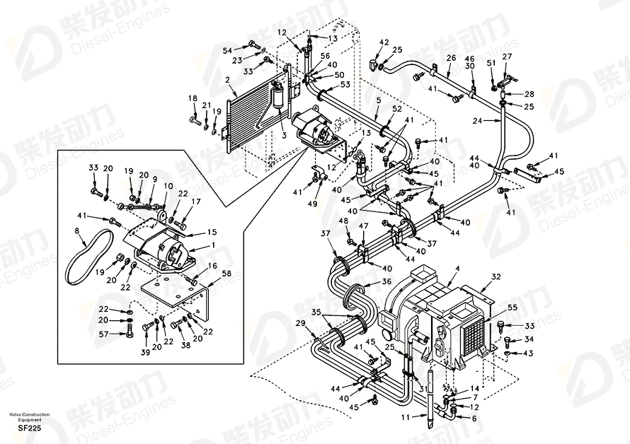 VOLVO Compressor SA1025-03280 Drawing