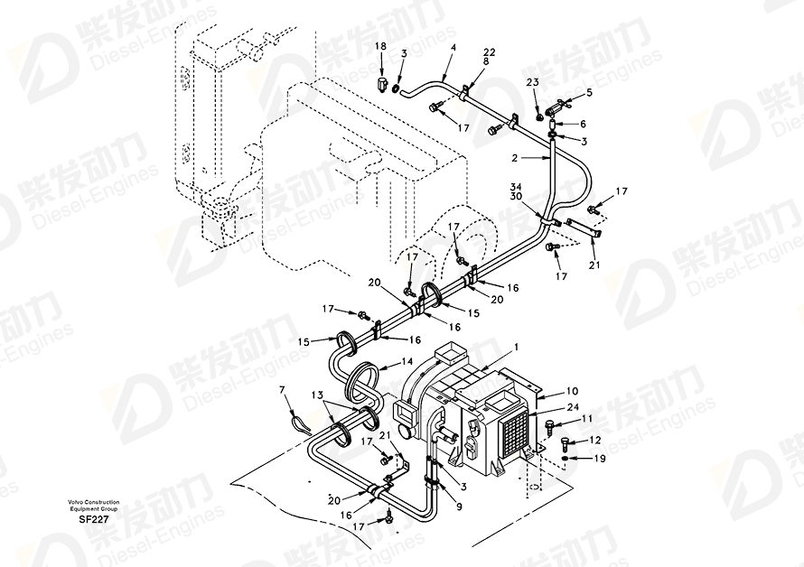 VOLVO Fitting SA9411-94870 Drawing VOLVO Fitting SA9411-94870 Drawing