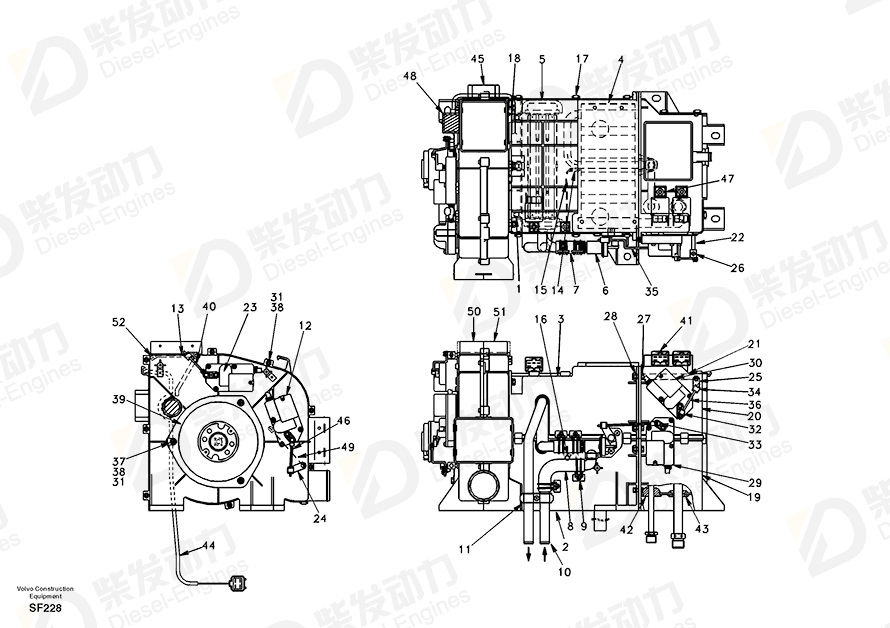 VOLVO Radiator Core SA2025-01740 Drawing