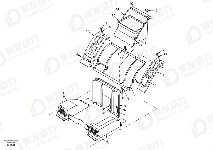 VOLVO Cover SA1168-01800 Drawing