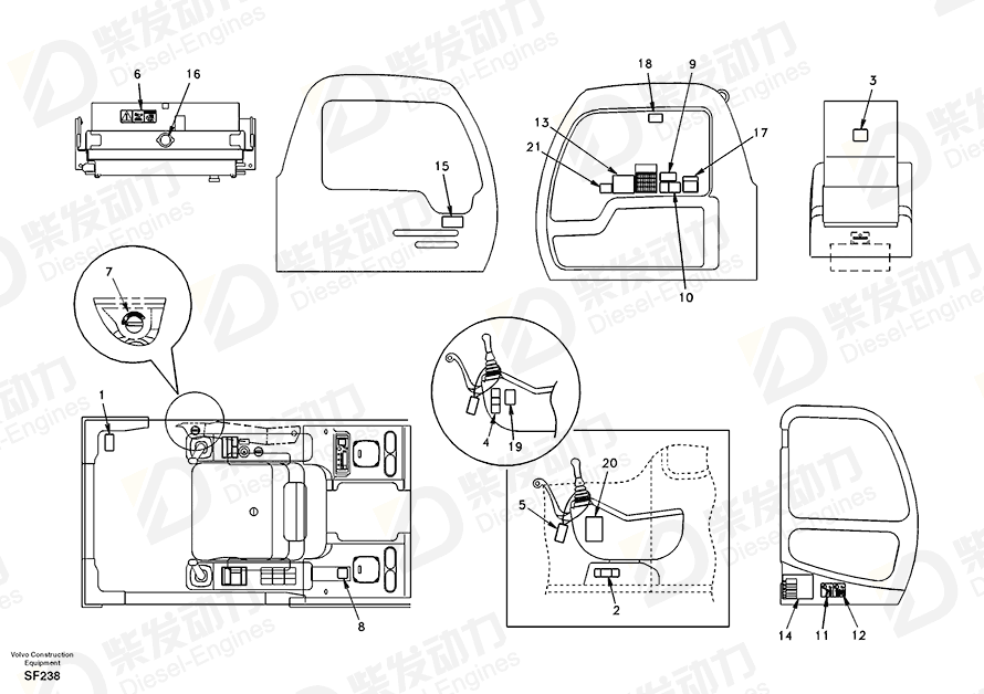 VOLVO Decal, kit 14508138 Drawing