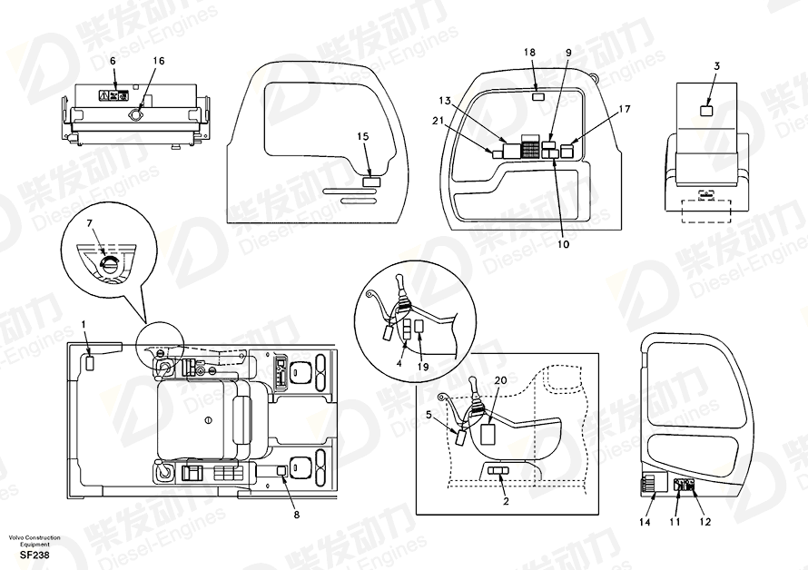 VOLVO Decal SA1092-03900 Drawing