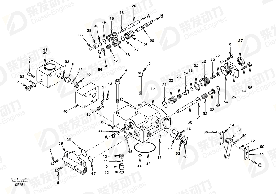 VOLVO Spring SA14502329 Drawing