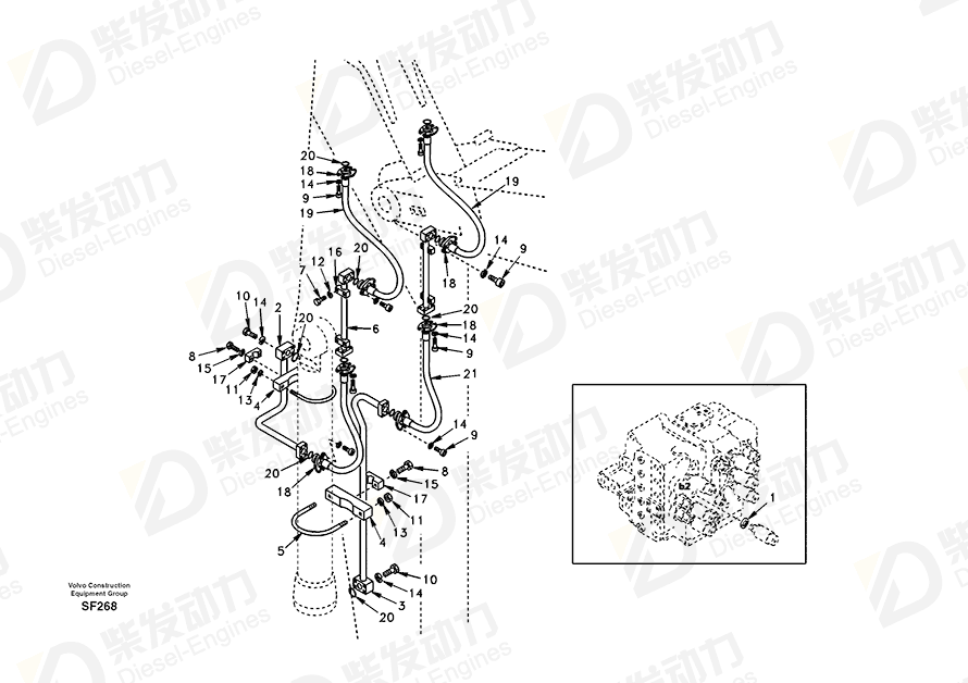 VOLVO Clamp SA9372-34370 Drawing VOLVO Clamp SA9372-34370 Drawing