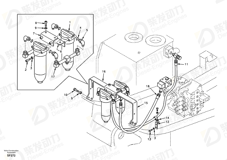 VOLVO Pipe SA1142-09420 Drawing VOLVO Pipe SA1142-09420 Drawing