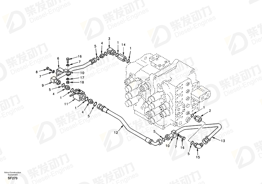 VOLVO Pipe 14502179 Drawing