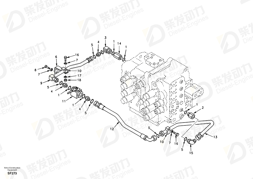 VOLVO Pipe SA1142-08880 Drawing