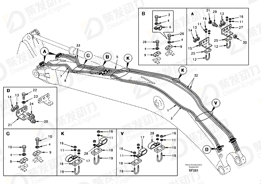 VOLVO Tube assembly 14501704 Drawing VOLVO Tube assembly 14501704 Drawing