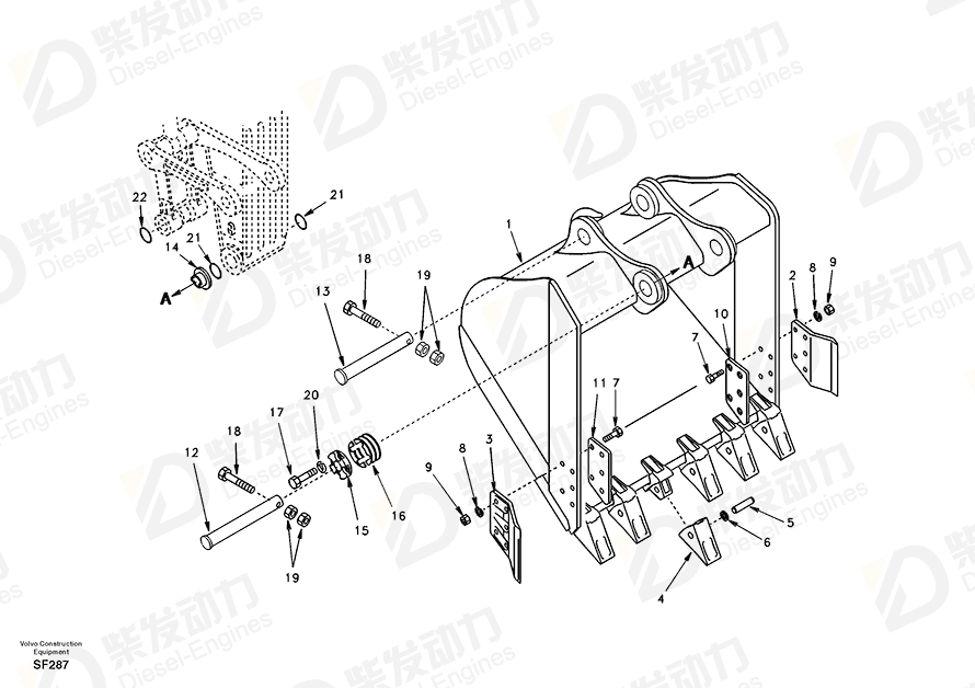VOLVO Pin SA1072-04020 Drawing