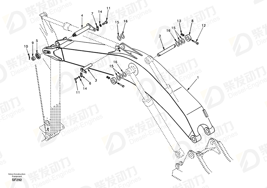 VOLVO Pin SA1073-04760 Drawing VOLVO Pin SA1073-04760 Drawing