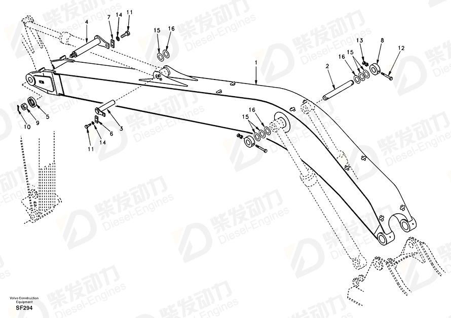 VOLVO Castle nut SA1073-02060 Drawing