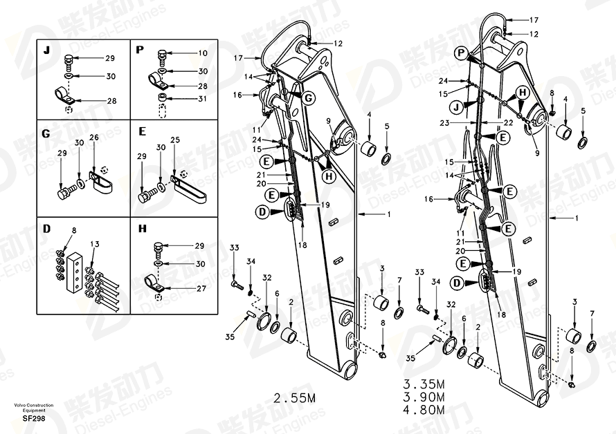 VOLVO Hose SA9482-02144 Drawing