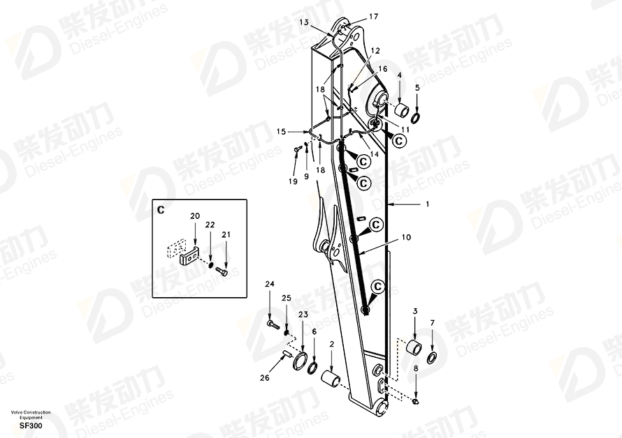 VOLVO Pipe SA1072-04250 Drawing VOLVO Pipe SA1072-04250 Drawing