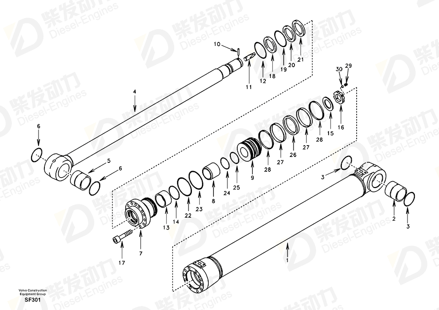 VOLVO Bushing SA9651-20110 Drawing VOLVO Bushing SA9651-20110 Drawing