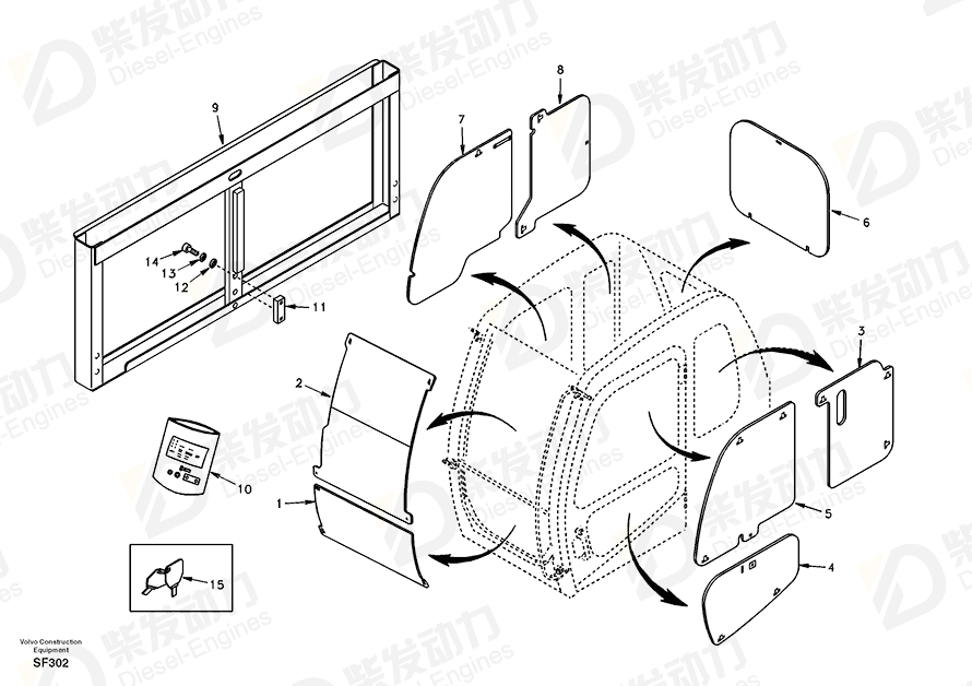 VOLVO Spare Parts Kit SA1166-03010 Drawing