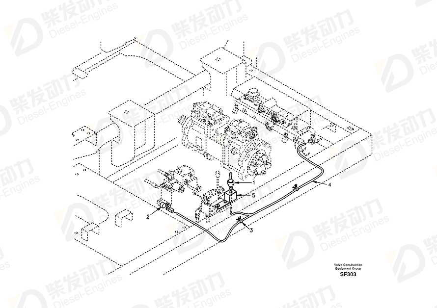 VOLVO Cable harness SA14507996 Drawing