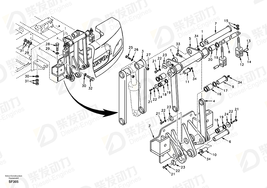 VOLVO Pin 14505383 Drawing