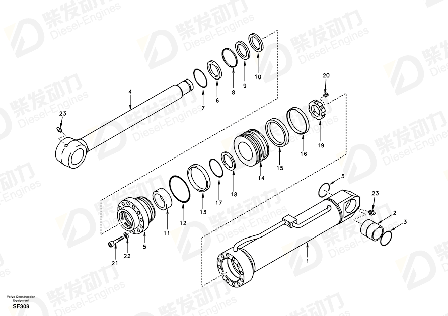 VOLVO Sealing Kit 14510588 Drawing