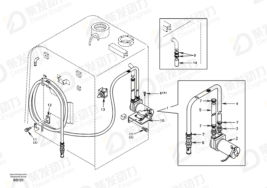 VOLVO Valve SA1128-00060 Drawing