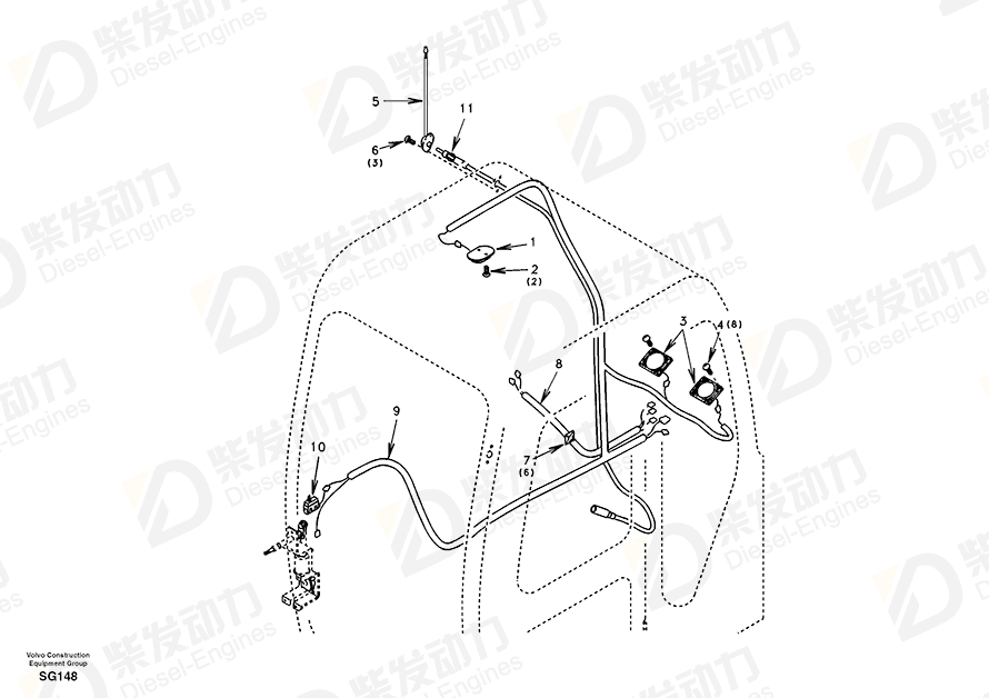 VOLVO Antenna SA1123-03010 Drawing