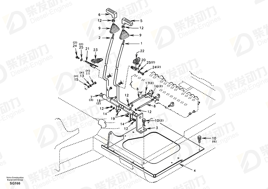 VOLVO Knob SA1168-00580 Drawing