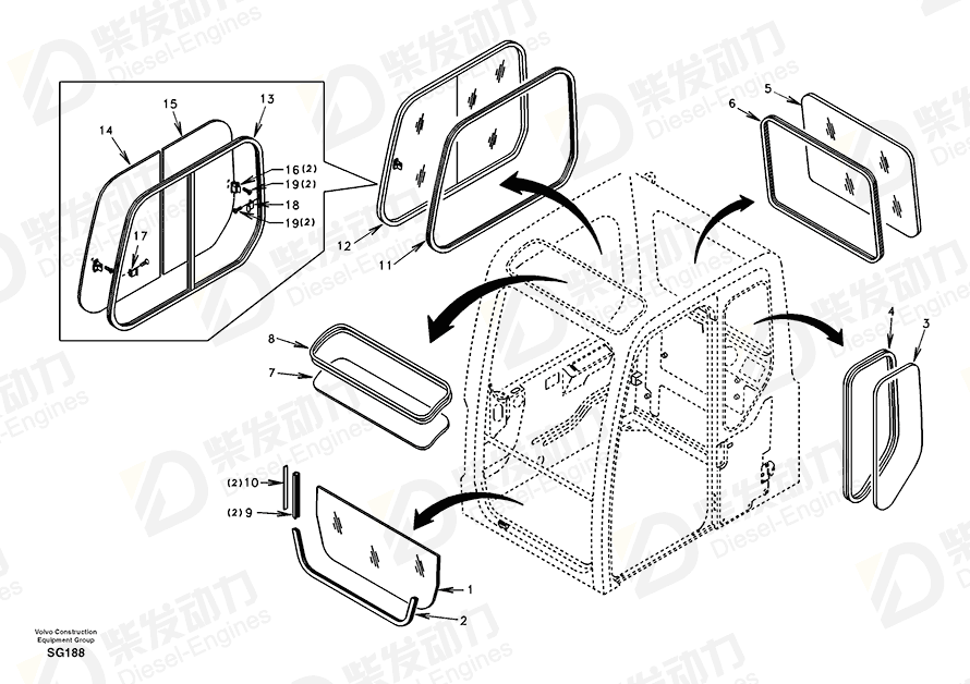 VOLVO Cross recessed screw SA9027-10402 Drawing