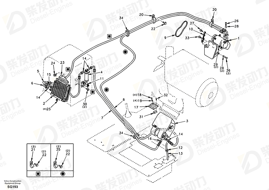 VOLVO Washer SA9211-04000 Drawing