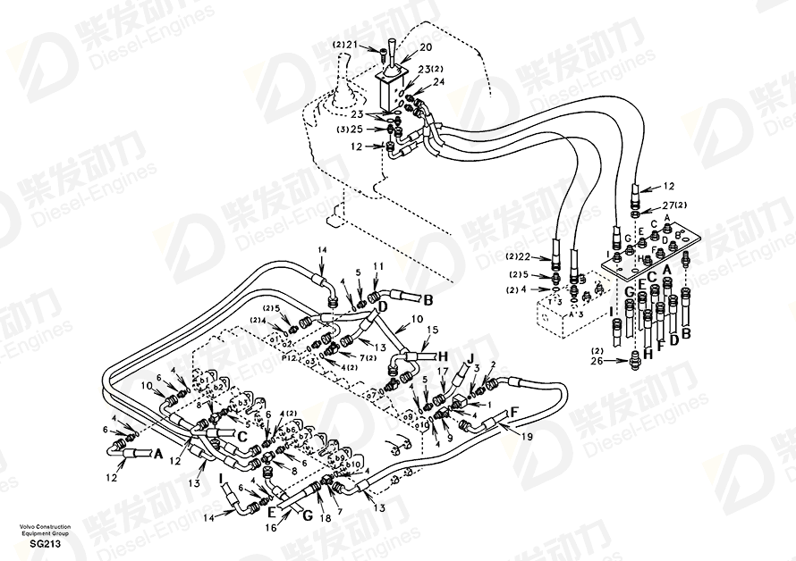 VOLVO HOSE SA9453-02246 Drawing VOLVO HOSE SA9453-02246 Drawing