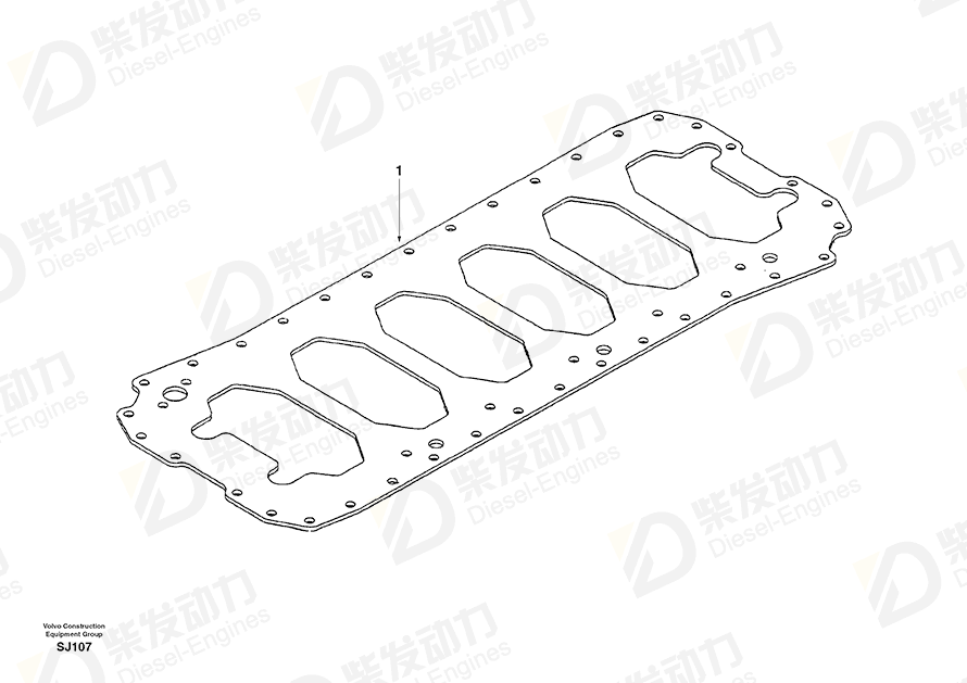 VOLVO Plate SA3941556 Drawing