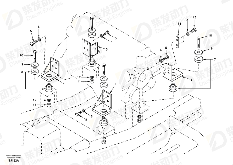 VOLVO Cushion SA1112-00060 Drawing VOLVO Cushion SA1112-00060 Drawing