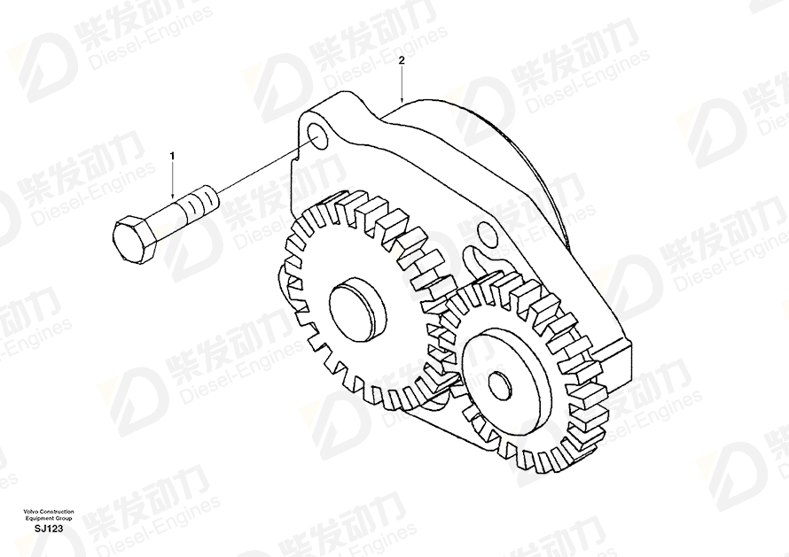 VOLVO Screw SA3900677 Drawing