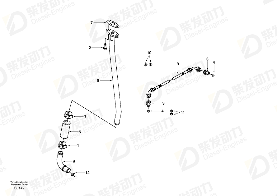 VOLVO Hose SA3931970 Drawing