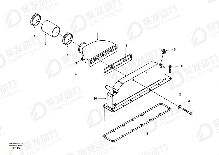 VOLVO Shut-off Cock SA3909394 Drawing