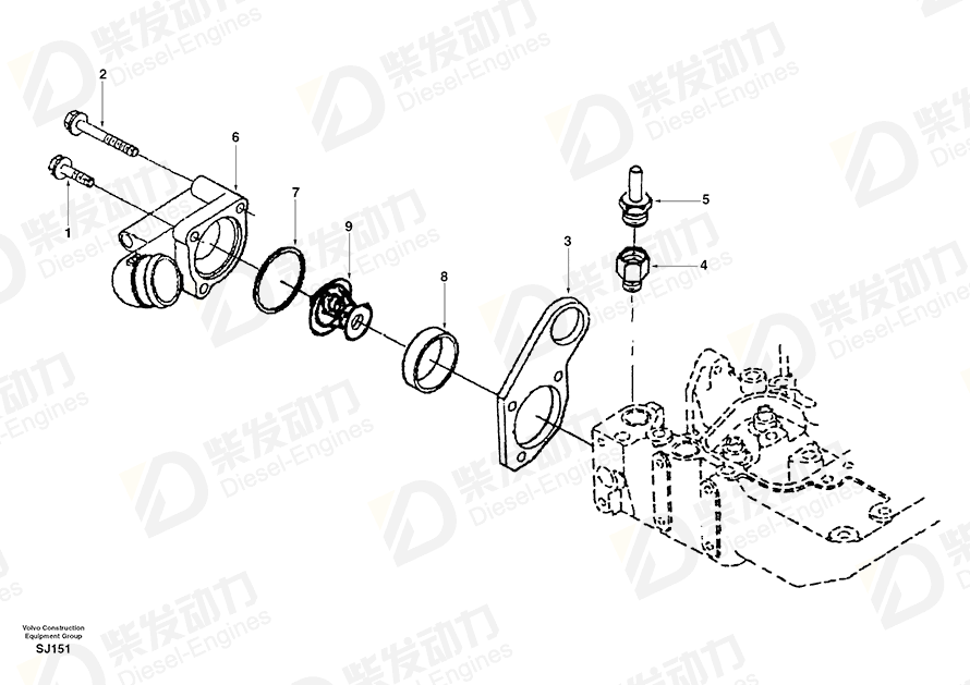 VOLVO Screw SA3926972 Drawing