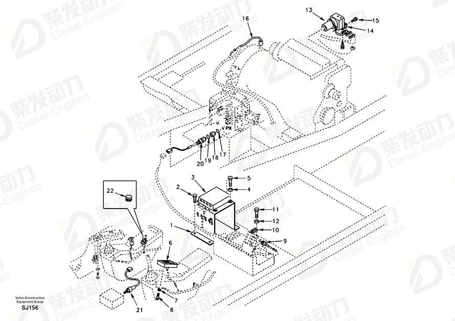 VOLVO Toggle switch SA1123-00850 Drawing