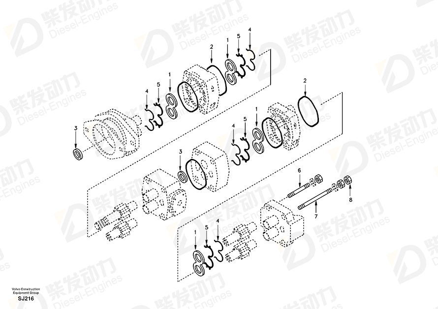 VOLVO HEXAGON NUT SA9181-11800 Drawing