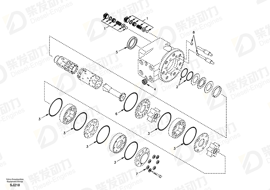 VOLVO O-ring SA8230-21680 Drawing