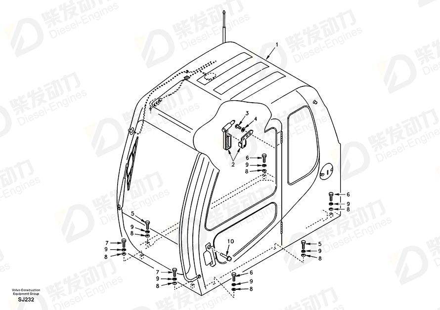 VOLVO Cab 14507216 Drawing