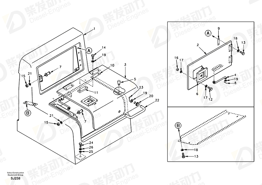 VOLVO Grommet SA9751-11003 Drawing