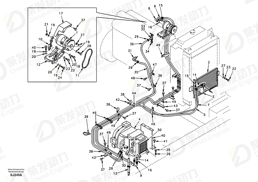 VOLVO Adj Device SA1025-00880 Drawing