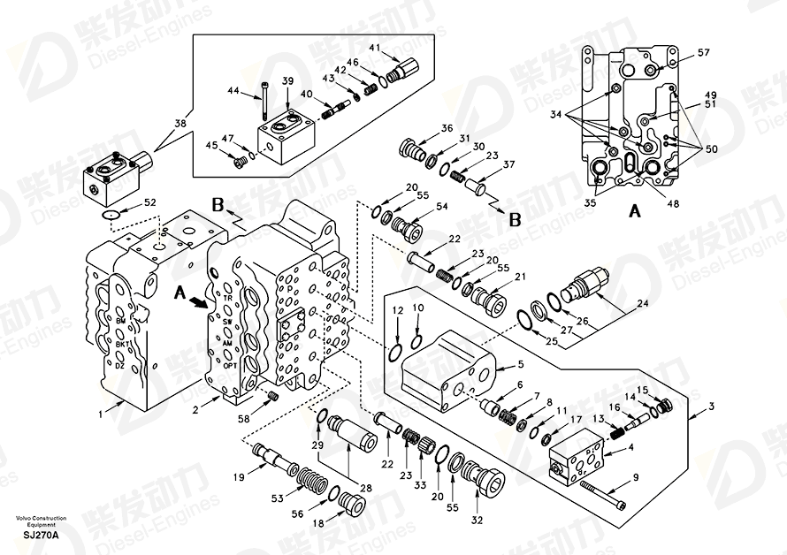 VOLVO Valve SA7270-11101 Drawing