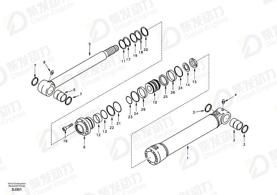 VOLVO SEAL_WIPER SA9564-20800 Drawing