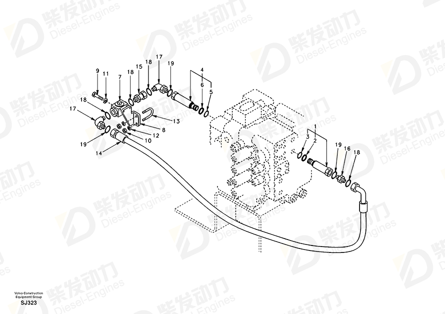 VOLVO Connector SA9411-96050 Drawing