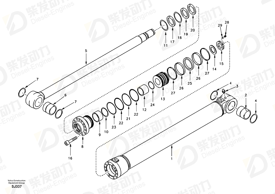 VOLVO Sealing Kit SA8148-10071 Drawing