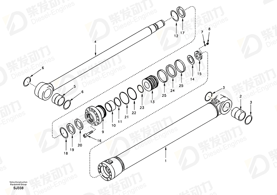 VOLVO Set screw SA9023-10802 Drawing