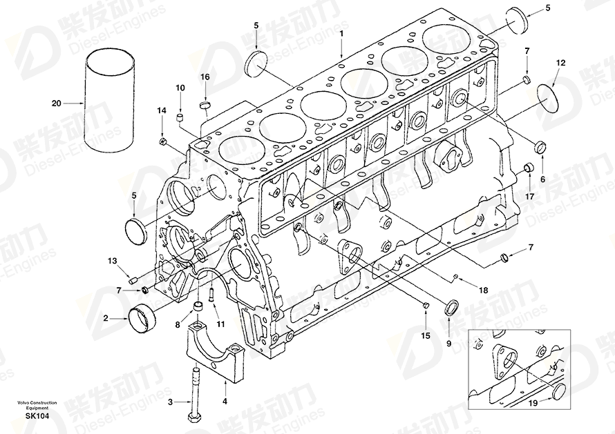 VOLVO Plug SA3812090 Drawing