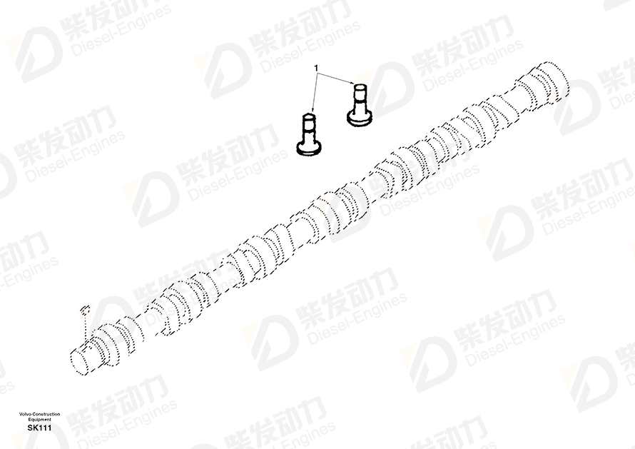 VOLVO Tappet SA3931623 Drawing