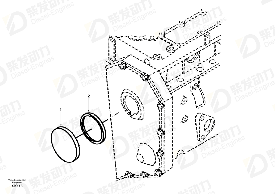 VOLVO Cover SA3903463 Drawing